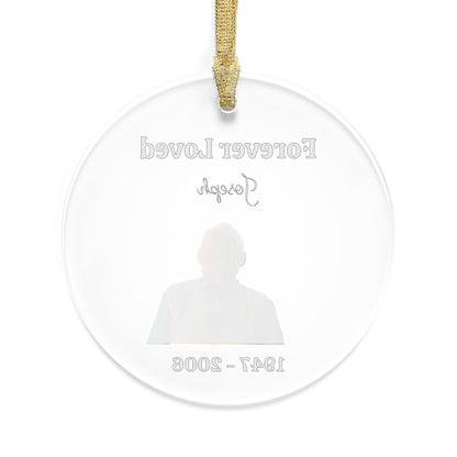 Forever Loved Memorial Ornament – Personalized Acrylic Photo Tribute for Family Remembrance