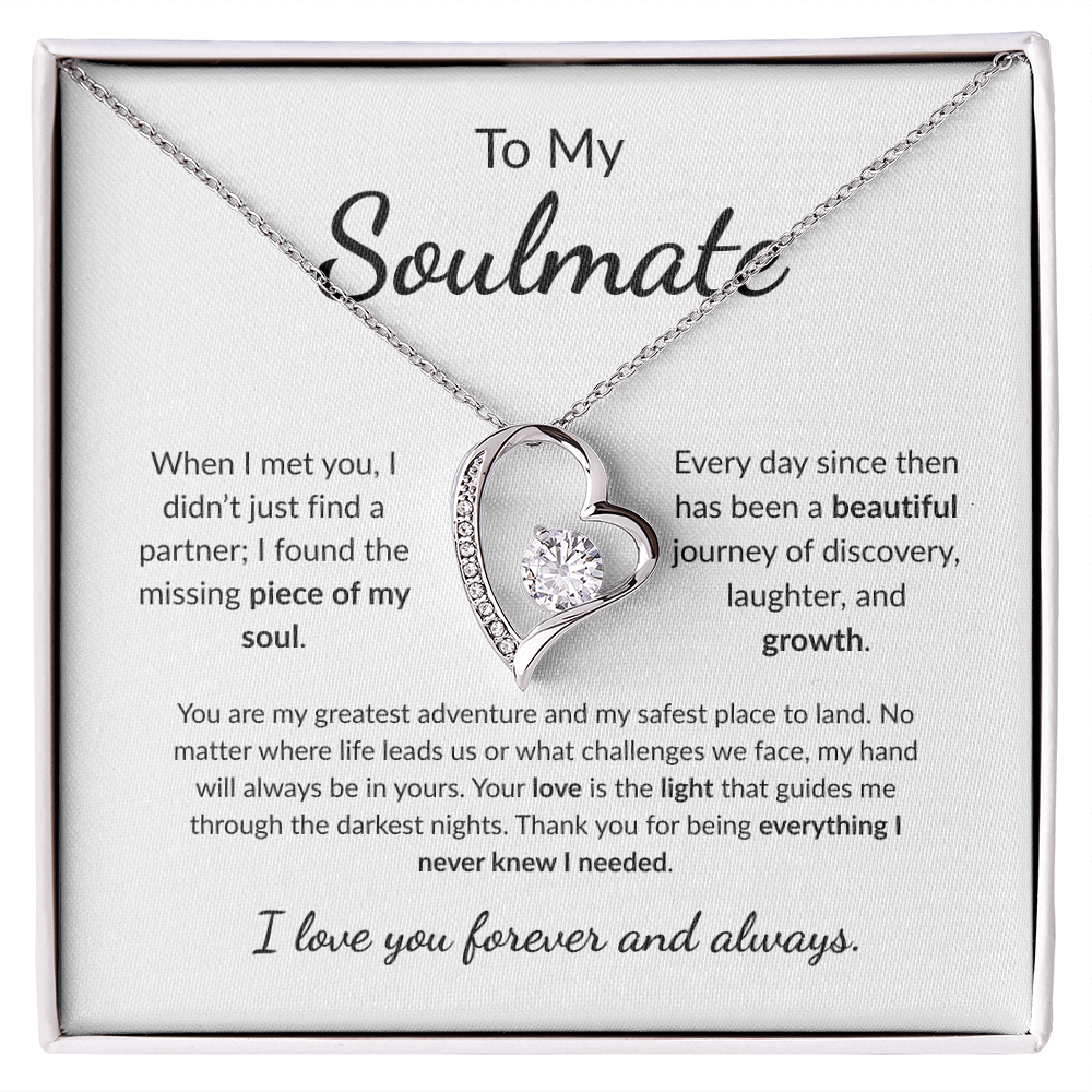 To my Soulmate | The Missing Piece of my Soul | Forever Love Necklace