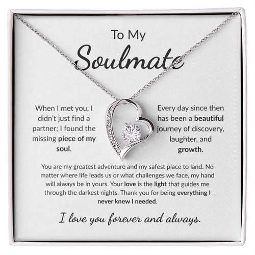 To my Soulmate | The Missing Piece of my Soul | Forever Love Necklace