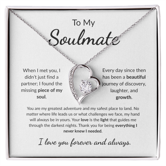 To my Soulmate | The Missing Piece of my Soul | Forever Love Necklace
