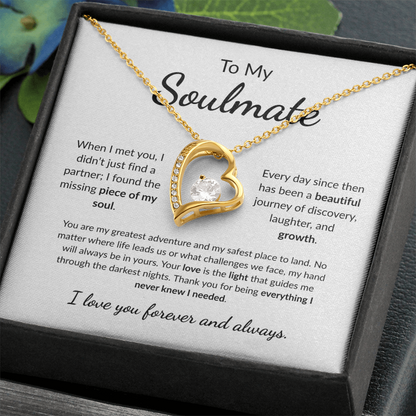 To my Soulmate | The Missing Piece of my Soul | Forever Love Necklace